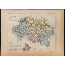 Gravure de 1896ca - Allier (Département) - 1