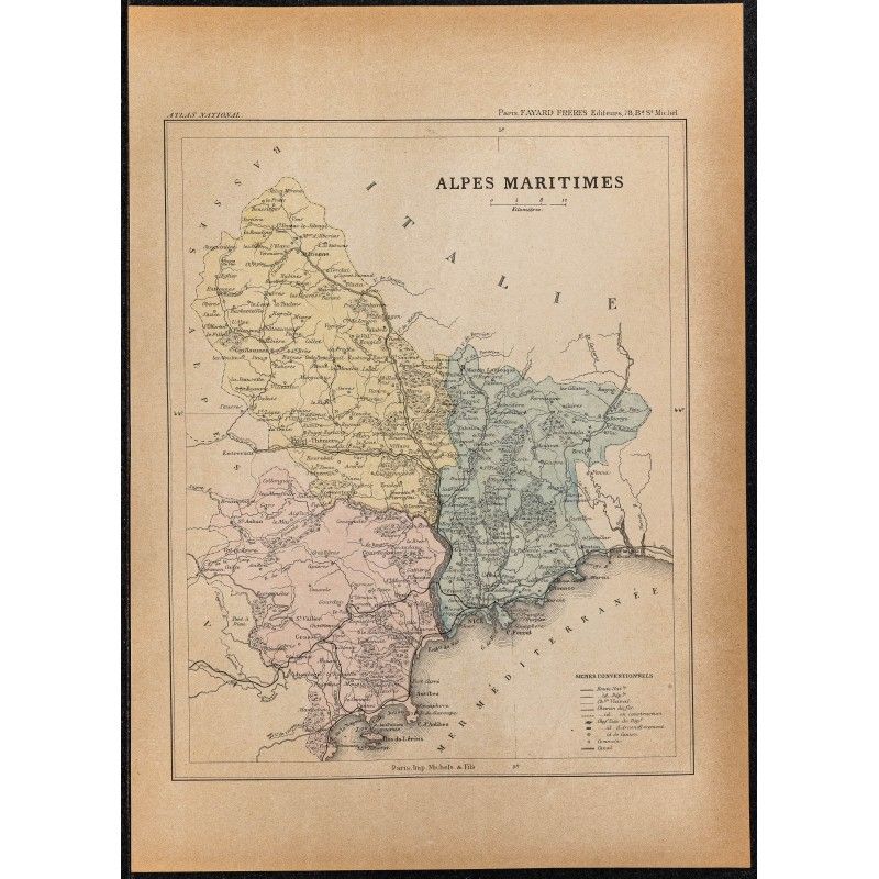 Gravure de 1896ca - Alpes-Maritimes (Département) - 1