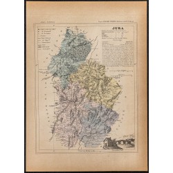 Gravure de 1896ca - Jura (Département) - 1