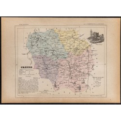 Gravure de 1896ca - Creuse (Département) - 1