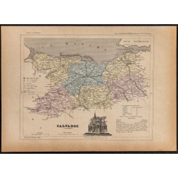 Gravure de 1896ca - Calvados (Département) - 1