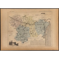 Gravure de 1896ca - Aude (Département) - 1
