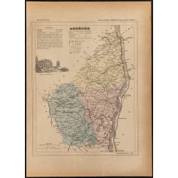 Gravure de 1896ca - Ardèche (Département) - 1