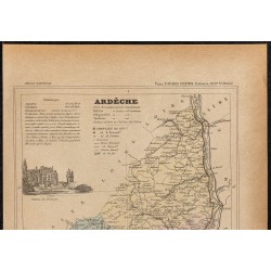 Gravure de 1896ca - Ardèche (Département) - 2