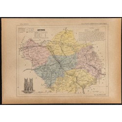 Gravure de 1896ca - Aube (Département) - 1