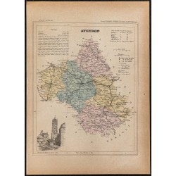 Gravure de 1896ca - Aveyron (Département) - 1