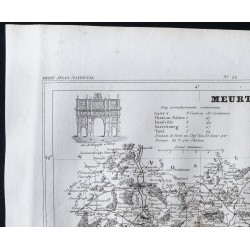 Gravure de 1833 - Département Meurthe - 2