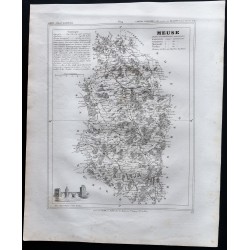 Gravure de 1833 - Département de la Meuse - 1