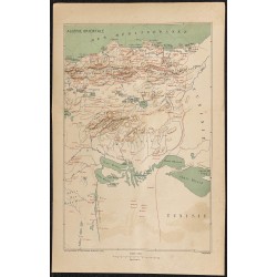 Gravure de 1883 - Carte de l'Algérie orientale - 1