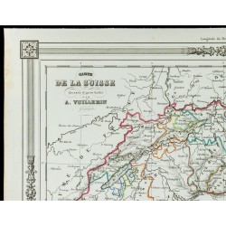 Gravure de 1846 - Carte de la Suisse - 2