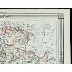 Gravure de 1846 - Carte de la Suisse - 3