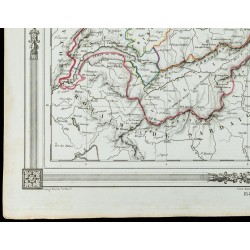 Gravure de 1846 - Carte de la Suisse - 4