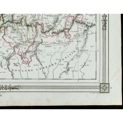 Gravure de 1846 - Carte de la Suisse - 5