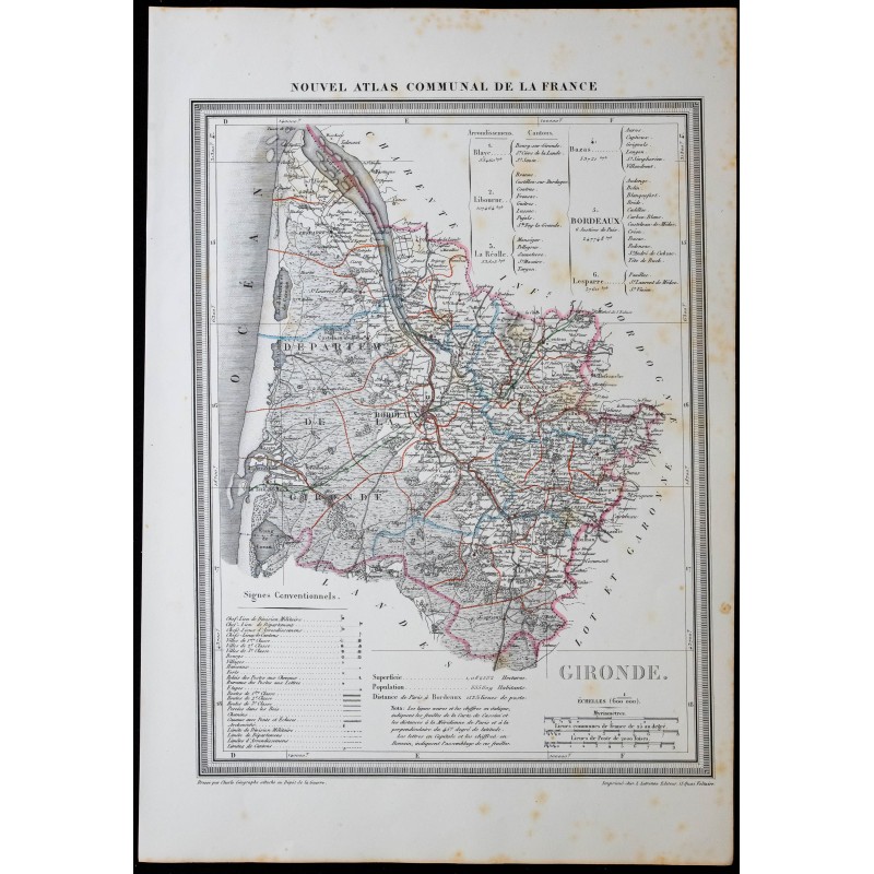 1854 - Département de la Gironde 