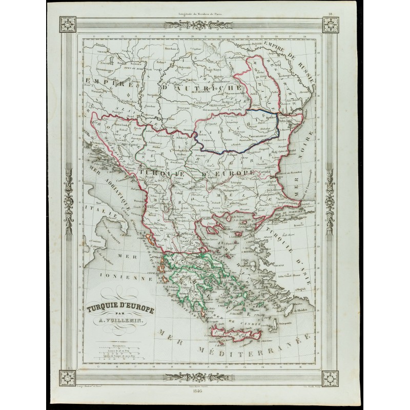 Gravure de 1846 - Turquie d'Europe (Grèce) - 1