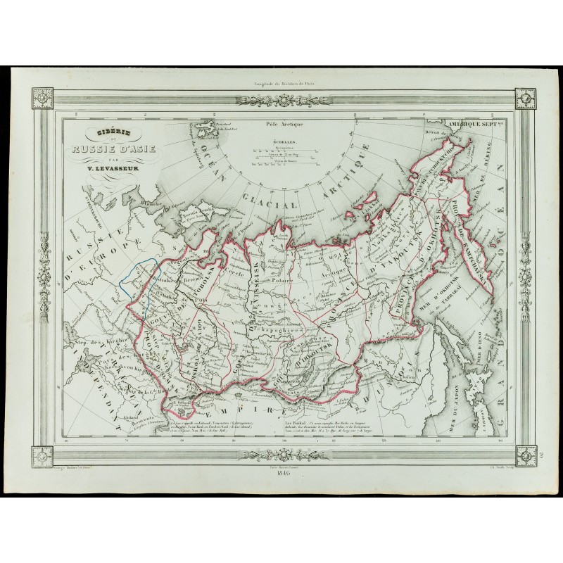 Gravure de 1846 - Sibérie ou Russie d'Asie - 1