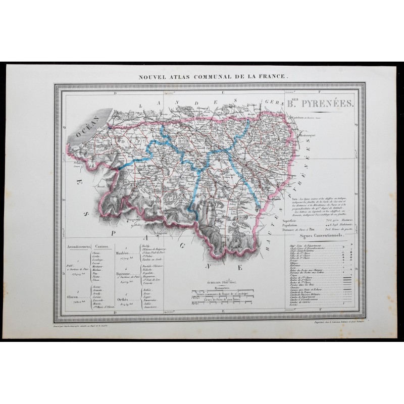 1854 - Département Pyrénées-Atlantiques 