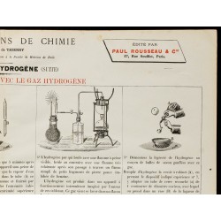 1890 - Expériences avec le gaz hydrogène 