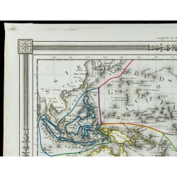 Gravure de 1846 - Carte de l'Océanie - 2
