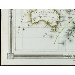 Gravure de 1846 - Carte de l'Océanie - 4