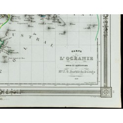 Gravure de 1846 - Carte de l'Océanie - 5