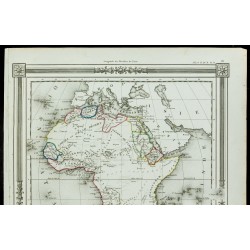 Gravure de 1846 - Carte de l'Afrique - 2