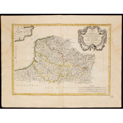 Gravure de 1780 - Gouvernements de Flandre Française et Picardie ... - 1