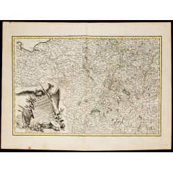 Gravure de 1780 - Carte de l'Allemagne - 1