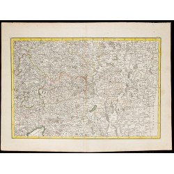 Gravure de 1780 - Carte de l'Allemagne - 2
