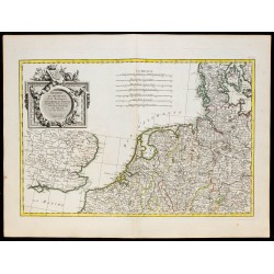 Gravure de 1780 - Carte du Nord de l'Europe - 1