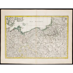 Gravure de 1780 - Carte du Nord de l'Europe - 2