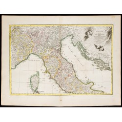 Gravure de 1780 - Carte d'Italie - 1