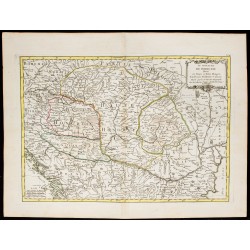 Gravure de 1780 - Carte du Royaume de Hongrie - 1