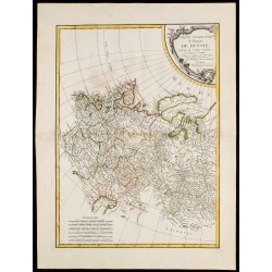 Gravure de 1780 - Carte de la Partie occidentale de l'Empire de Russie - 1