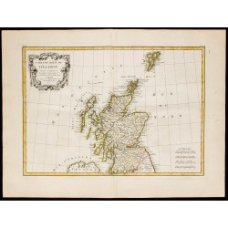 Gravure de 1780 - Carte du Royaume d’Écosse - 1