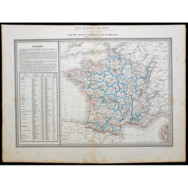 1854 - La France et ses départements 