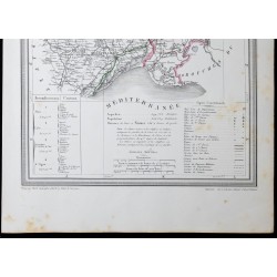 1850 - Carte d'Égypte, Mer Méditerranée et Mer Rouge 