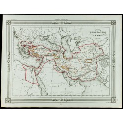 Gravure de 1846 - Empire d'Alexandre le Grand - 1