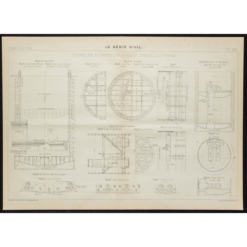 1908 - Construction du Tunnel de Rotherhithe 