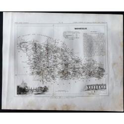 Gravure de 1833 - Département de la Moselle - 1