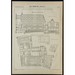 1906 - Plan des bains publics de Hanovre 
