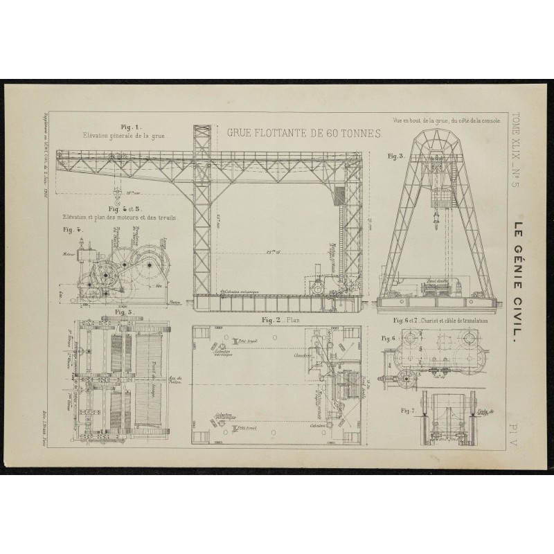 1906 - Plan de Grue flottante 