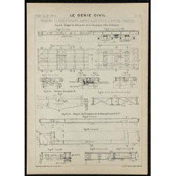 1906 - Plan de wagons plates-formes américains 