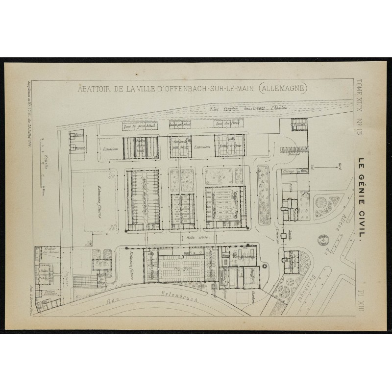 1906 - Plan de l'abattoir d'Offenbach-sur-le-Main 