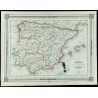 Gravure de 1846 - Espagne sous l'Empire Romain - 1