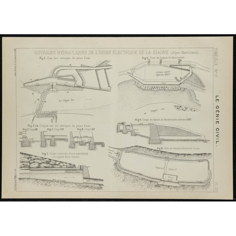 1906 - Plan de l'usine électrique de la Siagne 