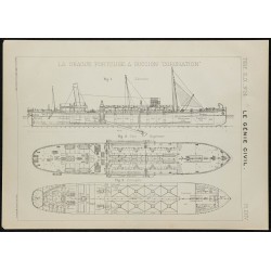 1906 - Plan de la drague 'Coronation' 