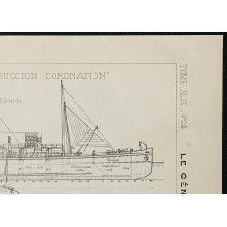 1906 - Plan de la drague 'Coronation' 