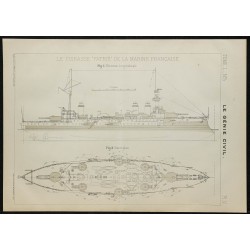 1906 - Plan du cuirassé "Patrie" 