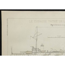 1906 - Plan du cuirassé "Patrie" 